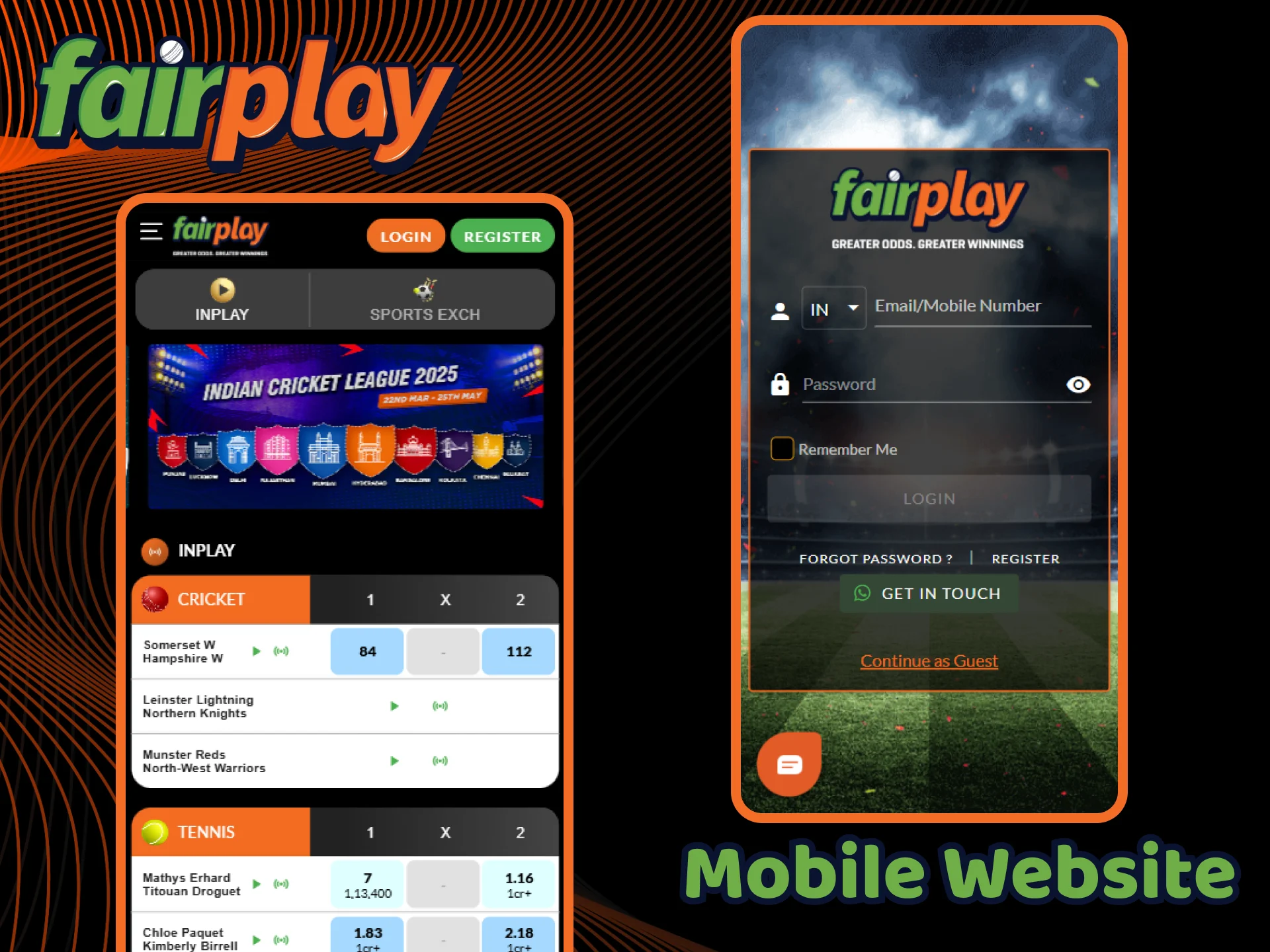 FairPlay offers a mobile version of its website.