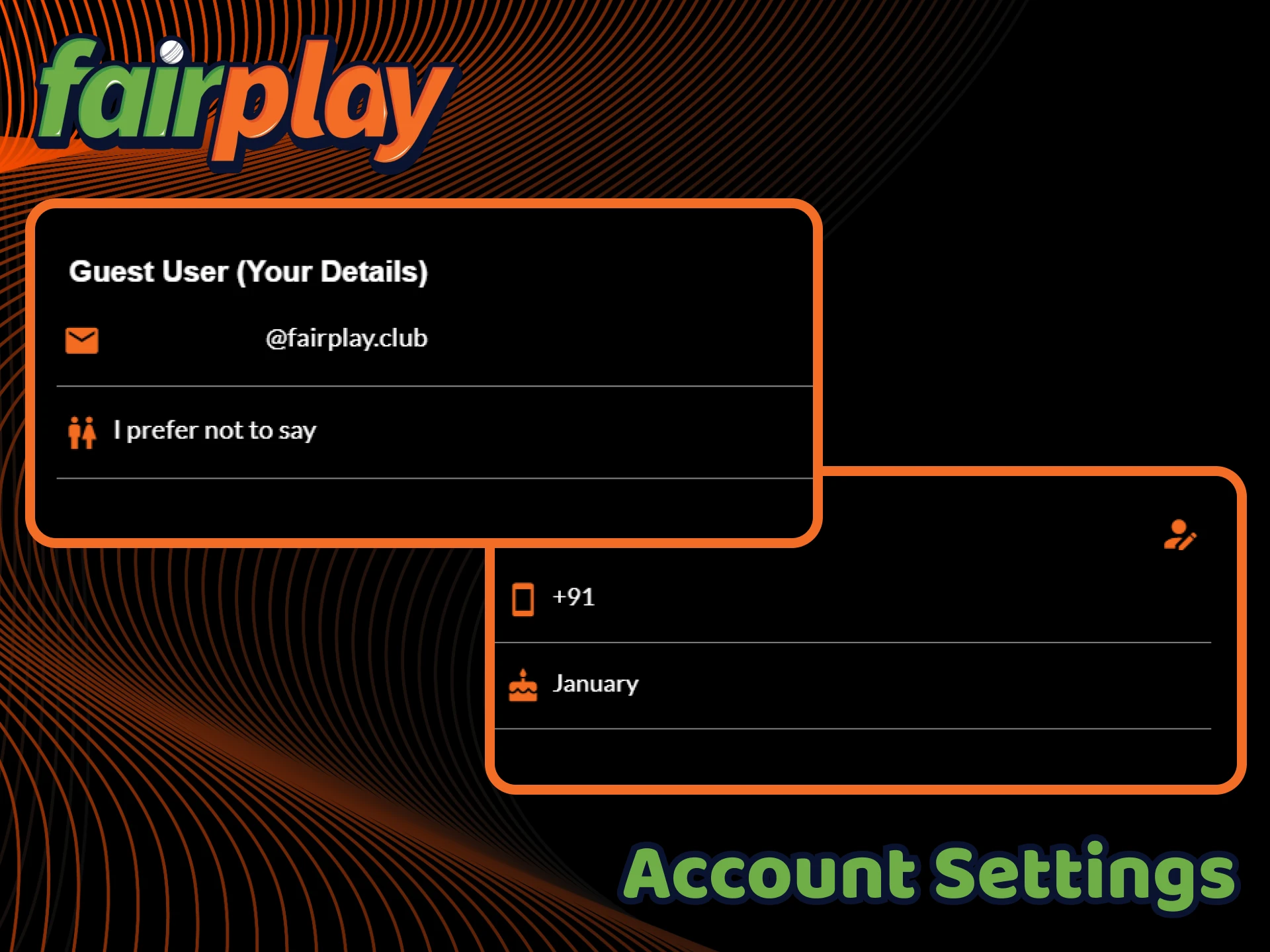 You can easily change your account information in your FairPlay account settings.