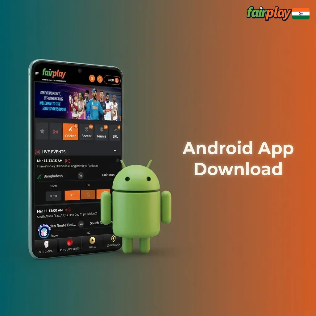 Smartphone screen displaying the steps to download and install the official Android app APK.
